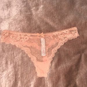 NWT Victoria’s Secret lacy panties- pale orange color - size S